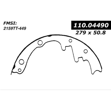 Centric Parts Centric Brake Shoes, 111.04490 111.04490